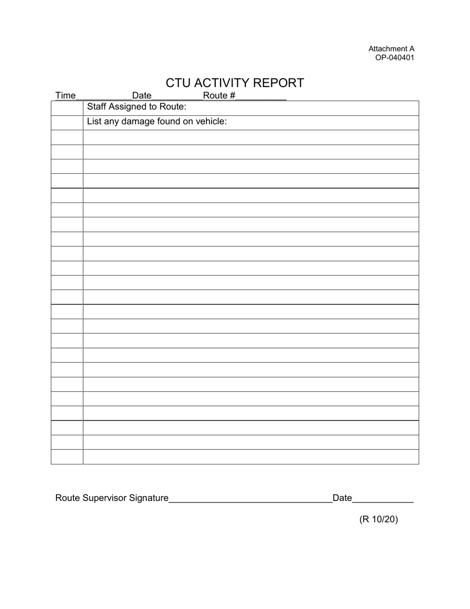 Form OP-040401 Attachment A Ctu Activity Report - Oklahoma, Page 1