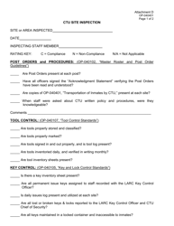 Document preview: Form OP-040401 Attachment D Ctu Site Inspection - Oklahoma