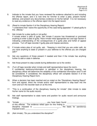 Form OP-060125 Attachment B Disciplinary Hearing Guide - Oklahoma, Page 2