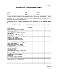 Document preview: Form OP-100107 Attachment A Standardized Performance Checklist - Oklahoma