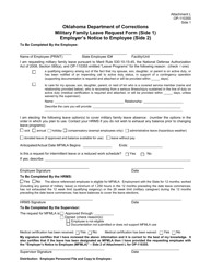 Document preview: Form OP-110355 Attachment L Military Family Leave Request Form - Oklahoma