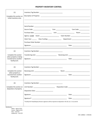 Document preview: Form DOC120801A Property Inventory Control - Oklahoma