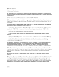 Industrial Alcohol Authority Application - Oregon, Page 2
