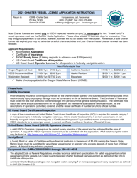 Charter Vessel License Application - Oregon