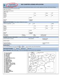 Charter Vessel License Application - Oregon, Page 2