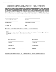 Form 77-600-20-1-1-000 Mississippi Motor Vehicle Records Disclosure Form - Mississippi, Page 5