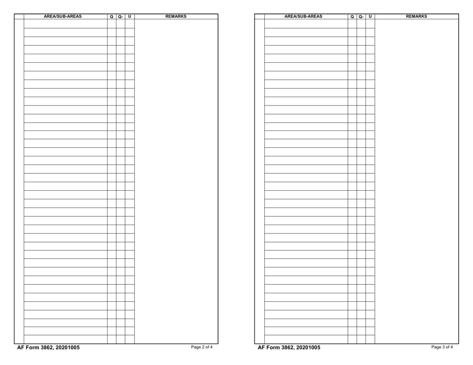 AF Form 3862 Flight Evaluation Worksheet, Page 2
