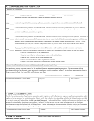 AF Form 177 Notification of Qualification for Prohibition of Firearms, Ammunition, and Explosives, Page 2