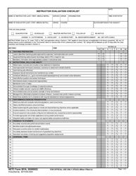 AETC Form 281A Instructor Evaluation Checklist