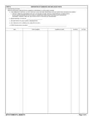AFTO Form 874 Time Compliance Technical Order Supply Data Requirements, Page 3