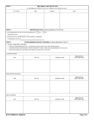 AFTO Form 874 Time Compliance Technical Order Supply Data Requirements, Page 5