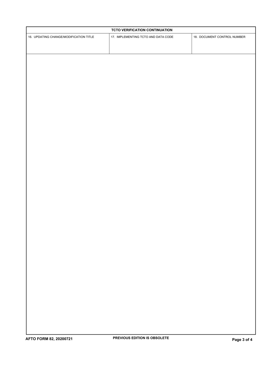 AFTO Form 82 Tcto Verification Certificate, Page 3