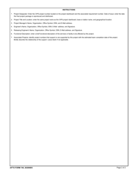 AFTO Form 749 Cyber Systems Ei Project Package Cover Sheet, Page 2