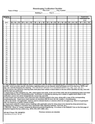 Document preview: OC-ALC Form 170 Housekeeping Verification Checklist