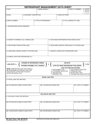 Document preview: OC-ALC Form 148 Refrigerant Management Data Sheet