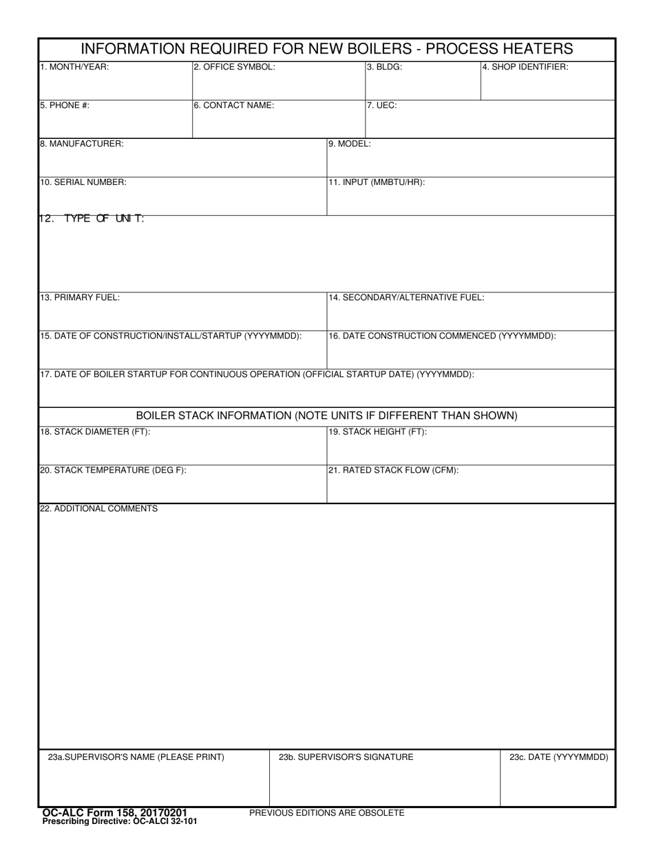 OC-ALC Form 158 - Fill Out, Sign Online and Download Fillable PDF ...