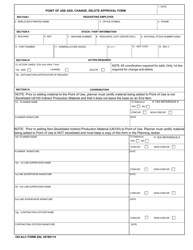 Document preview: OO-ALC Form 204 Point of Use Add, Change, Delete Approval Form