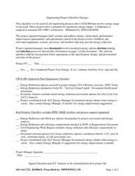 OO-ALC Form 221 Engineering Project Checklist (Energy)