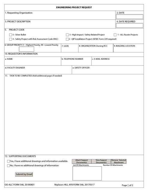 OO-ALC Form 546  Printable Pdf