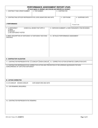 Document preview: OO-ALC Form 219 Performance Assessment Report (Par)