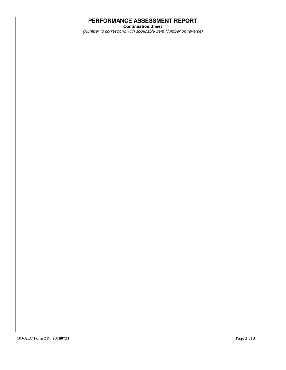 OO-ALC Form 219 Performance Assessment Report (Par), Page 2