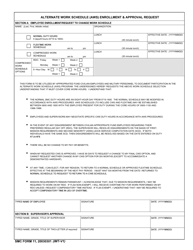 SMC Form 11 &quot;Alternate Work Schedule (Aws) Enrollment &amp; Approval Request&quot;
