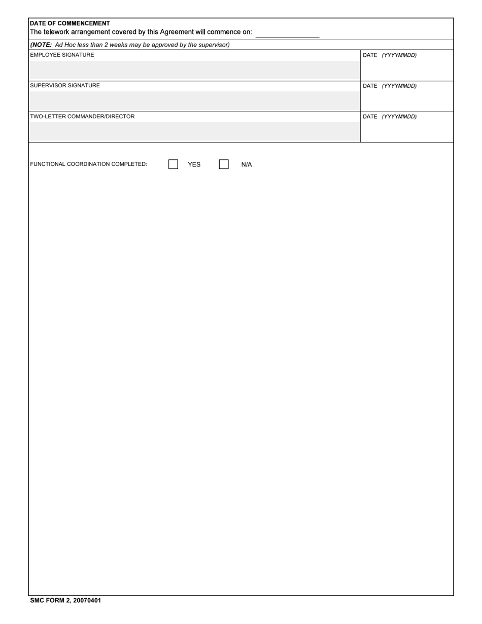 SMC Form 2 Smc Telework Agreement, Page 3