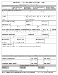 Document preview: OO-ALC Form 545 Preventive Maintenance (Pm) Request