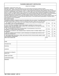 Document preview: SMC Form 5 Telework Home Safety Certification