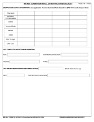 WR-ALC Form 10 Wr-Alc Supervisor Initial Dropped Object (Do) Notification Checklist, Page 2