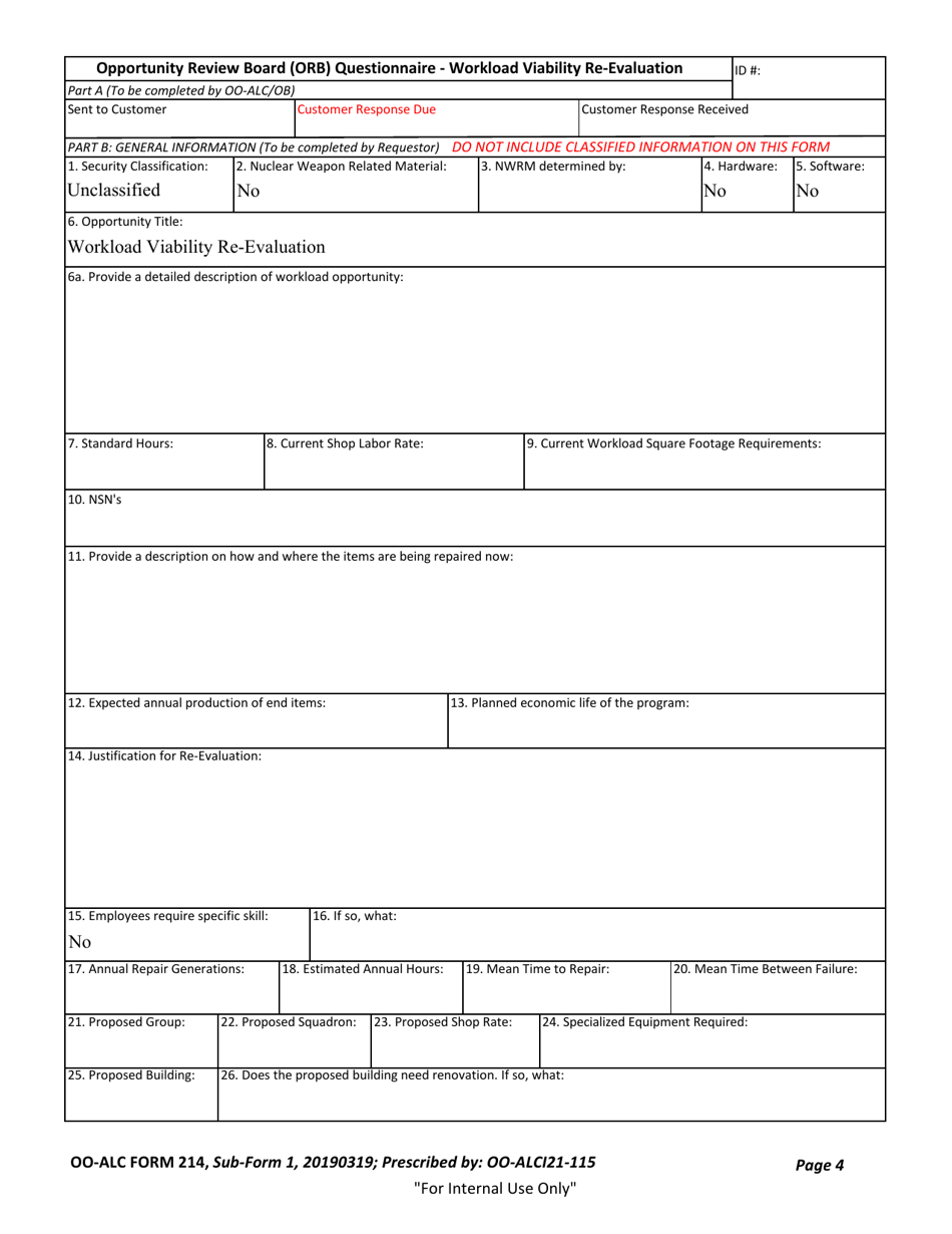 OO-ALC Form 214 - Fill Out, Sign Online and Download Fillable PDF ...