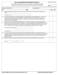 WR-ALC Form 6E Wr-Alc Equipment Impoundment Checklist, Page 2