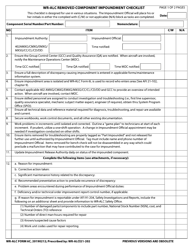 Document preview: WR-ALC Form 6C Wr-Alc Removed Component Impoundment Checklist