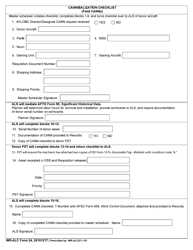 WR-ALC Form 24 Cannibalization Checklist (Field Canns)