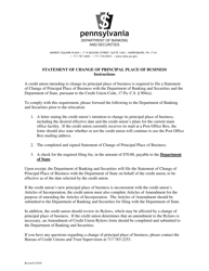 Statement of Change of Principal Place of Business - Pennsylvania, Page 2