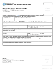 Form 643A Limited Partnership Statement of Change of Registered Office - Rhode Island, Page 2