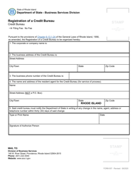 Form 657 Application for Registration of a Credit Bureau - Rhode Island, Page 2