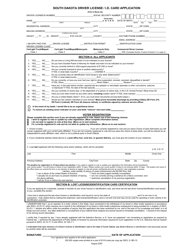 South Dakota Driver License / I.d. Card Application - South Dakota