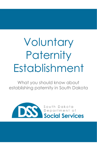 Form HAS-0260 Voluntary Acknowledgment of Paternity - South Dakota