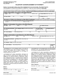 Form HAS-0260 Voluntary Acknowledgment of Paternity - South Dakota, Page 6
