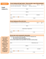 Form DSS-EA-240 Application for Resource Assessment, Long Term Care or Related Medical Assistance - South Dakota, Page 3