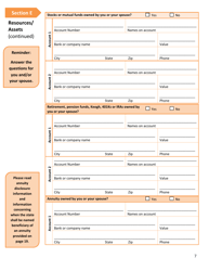 Form DSS-EA-240 Application for Resource Assessment, Long Term Care or Related Medical Assistance - South Dakota, Page 7