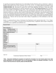 Form VG-118 Driver Privacy Protection Act Agreement - Vermont, Page 2