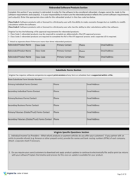 Tax Software Provider Letter of Intent - Virginia, Page 2