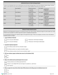 Tax Software Provider Letter of Intent - Virginia, Page 3