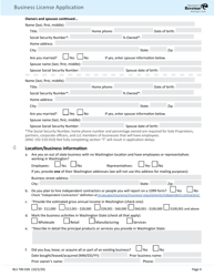 Form BLS700 028 Business License Application - Washington, Page 4