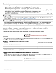 Form PI-689-012 Private Investigator License Application and Renewal - Washington, Page 2
