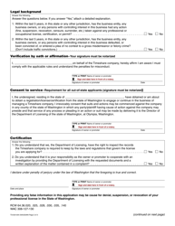 Form TS-624-004 Timeshare Company Registration Renewal - Washington, Page 2