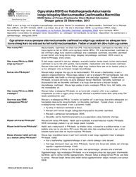 DSHS Form 03-387 Dshs Notice of Privacy Practices for Client Medical Information - Washington (English/Somali)