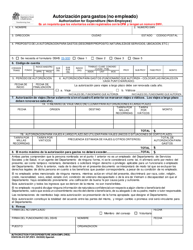 Document preview: DSHS Formulario 09-415 Autorizacion Para Gastos (No Empleado) - Washington (Spanish)